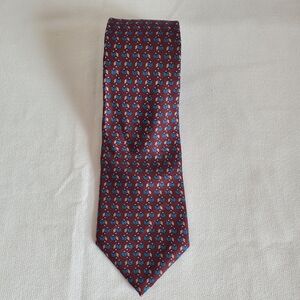 Christian Dior Burgundy Unique Pattern Men's Tie